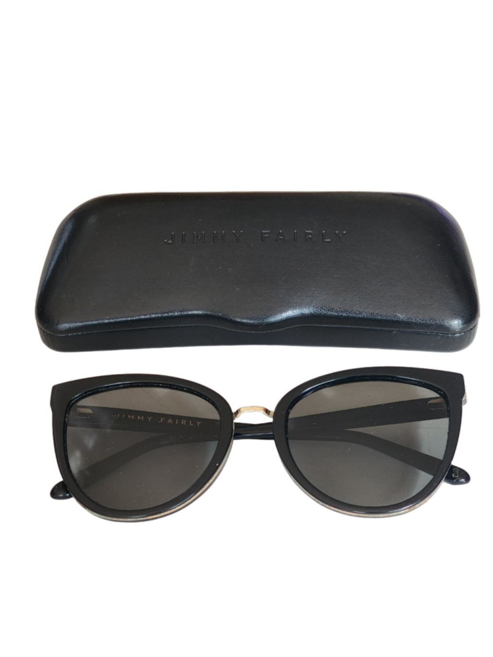 JIMMY FAIRLY Black Cat Eye Sunglasses